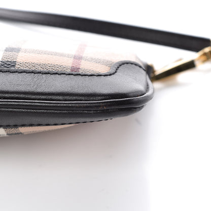 Burberry Haymarket Check Small Peyton Crossbody Clutch Bag Chocolate 8 of 8