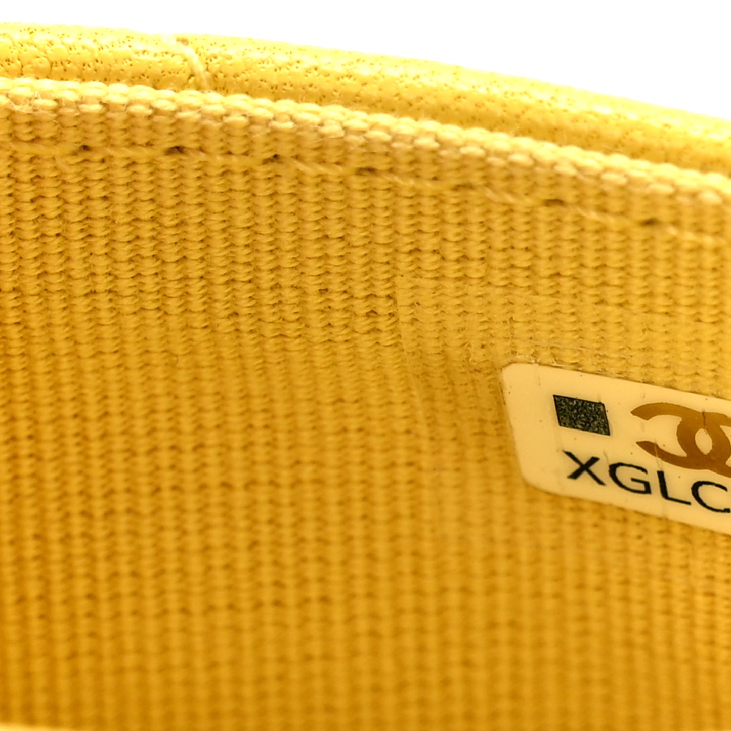 Lambskin Quilted Chanel 19 Flap Card Holder Yellow