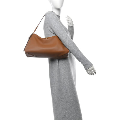 Prada Soft Calfskin Large Aimée Shoulder Bag Caramel 2 of 11
