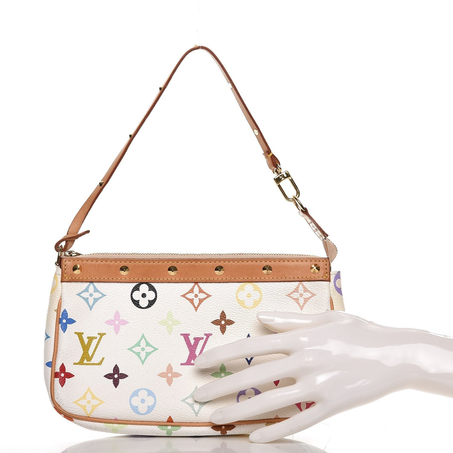 Monogram Multicolor Pochette Accessories White