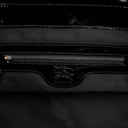 Burberry Patent Quilted Large Manor Tote Black 6 of 14