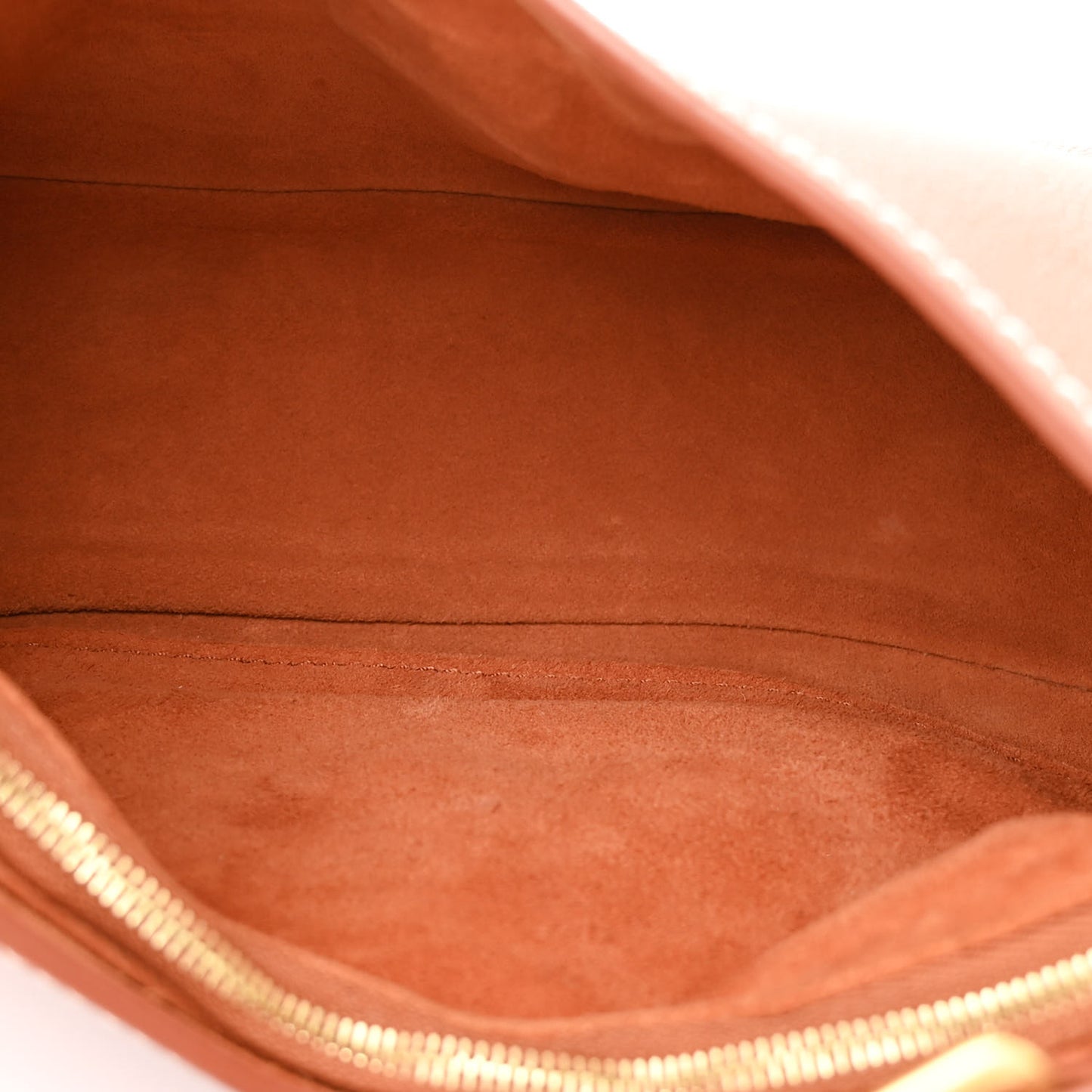 Grained Calfskin Low Key Shoulder Bag Cognac