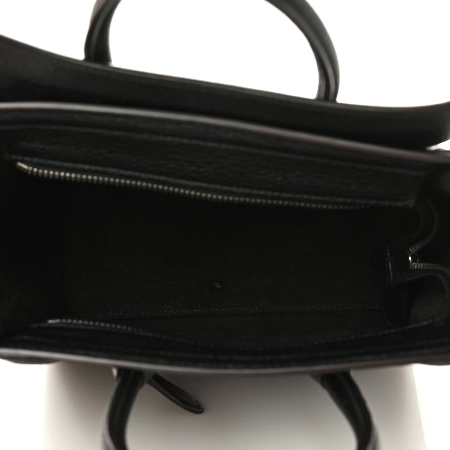 Celine Drummed Calfskin Nano Luggage Black 5 of 10