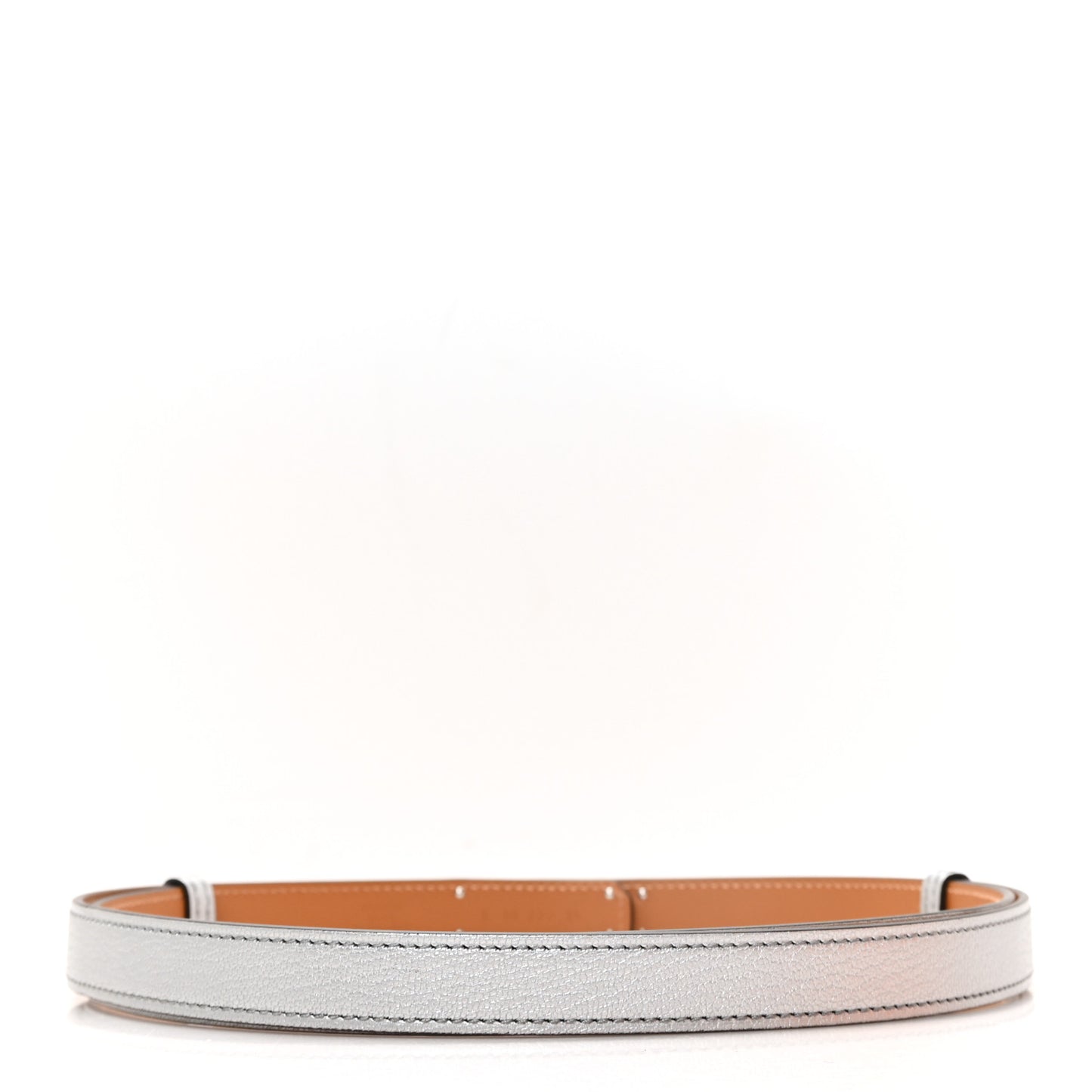 Metallic Chevre Chamkilight Kelly Belt Argent