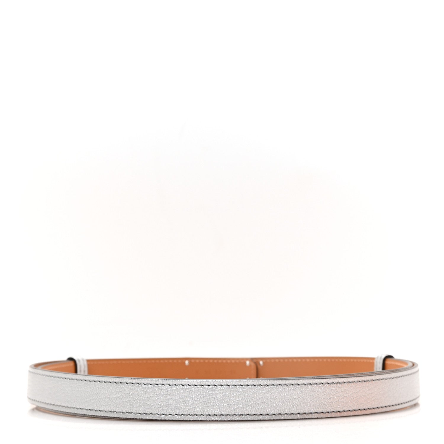 Hermes Metallic Chevre Chamkilight Kelly Belt Argent 2 of 4
