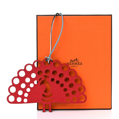 Hermes Epsom Togo Petit H Peacock Bag Charm Multicolor 8 of 8