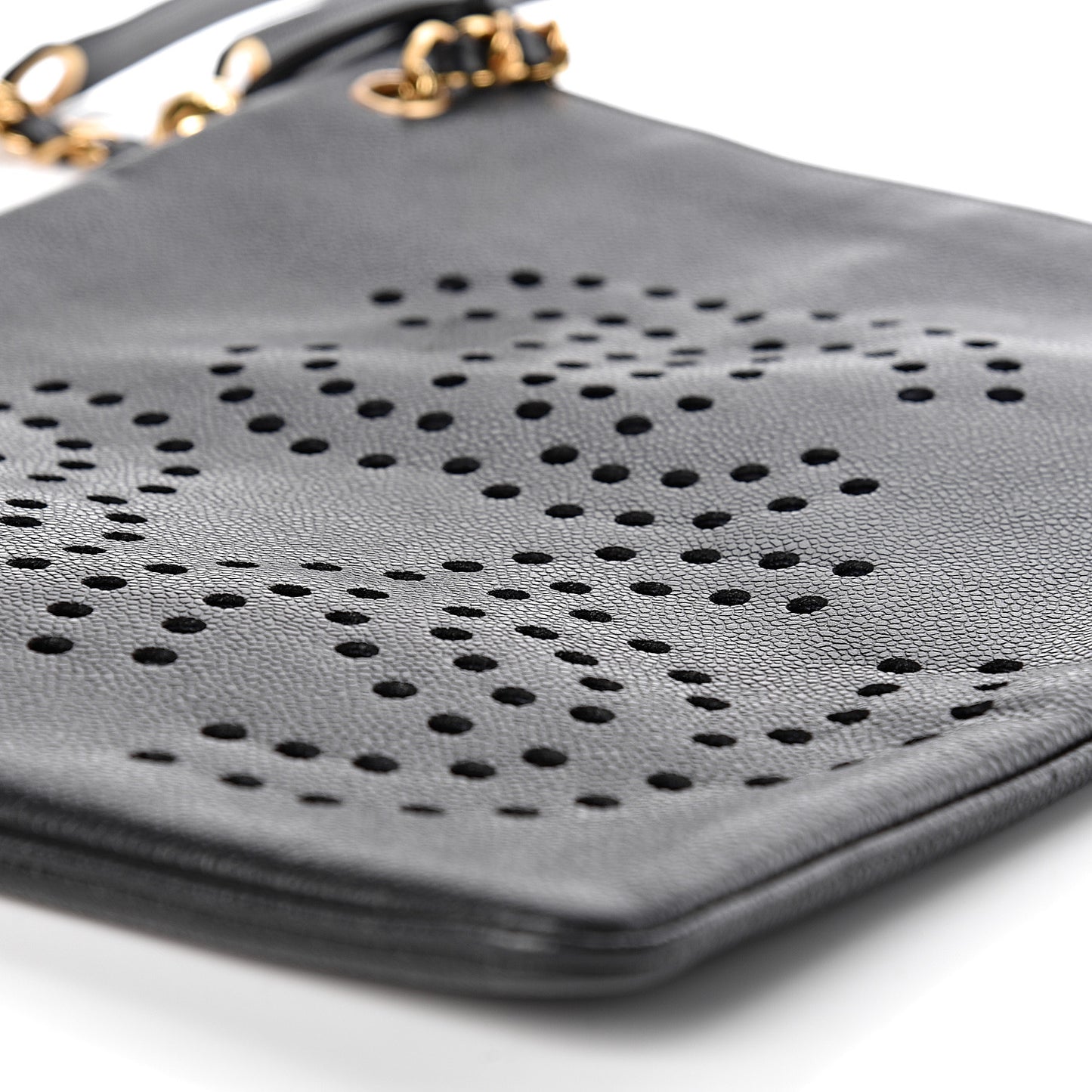 Caviar Perforated CC Tote Black