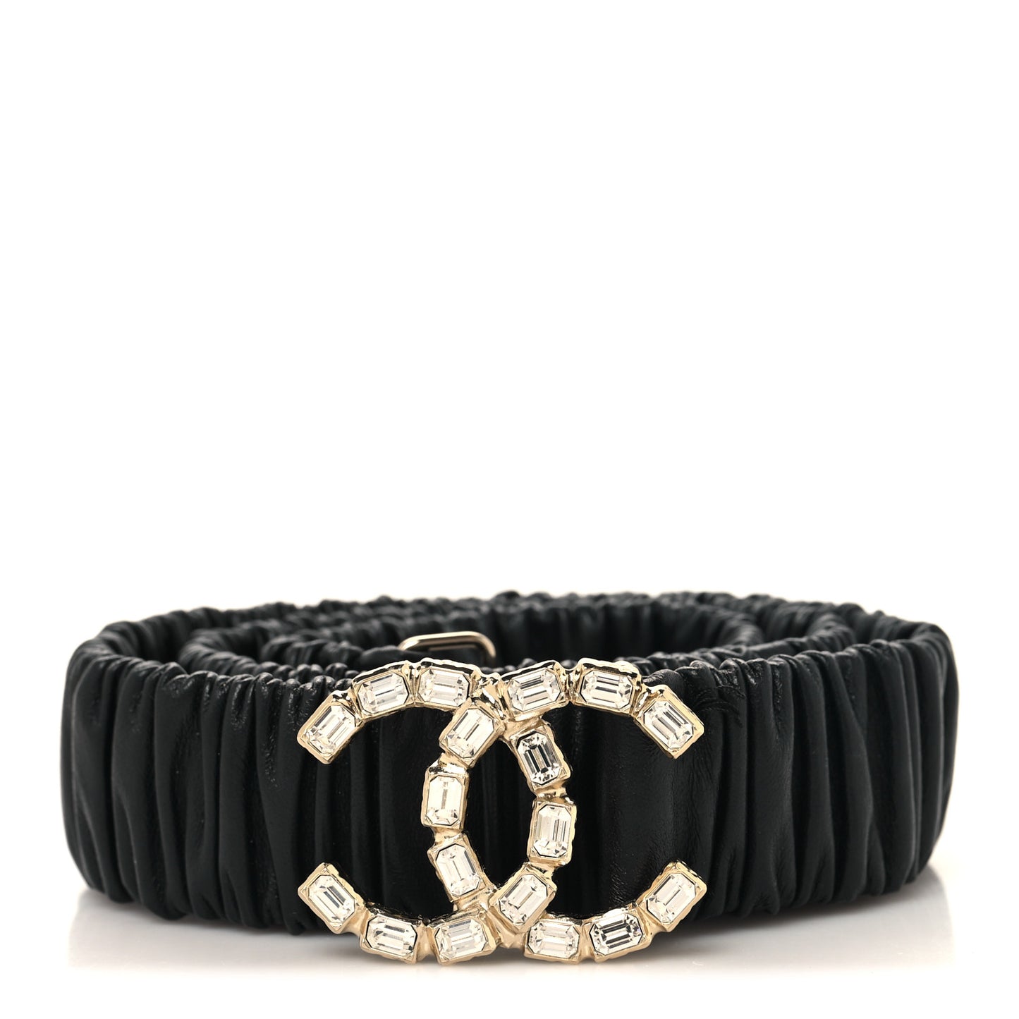Lambskin Crystal CC Belt 85 34 Black