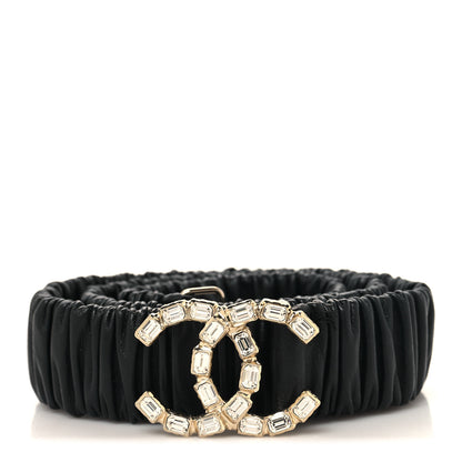 Chanel Lambskin Crystal CC Belt 85 34 Black 1 of 4