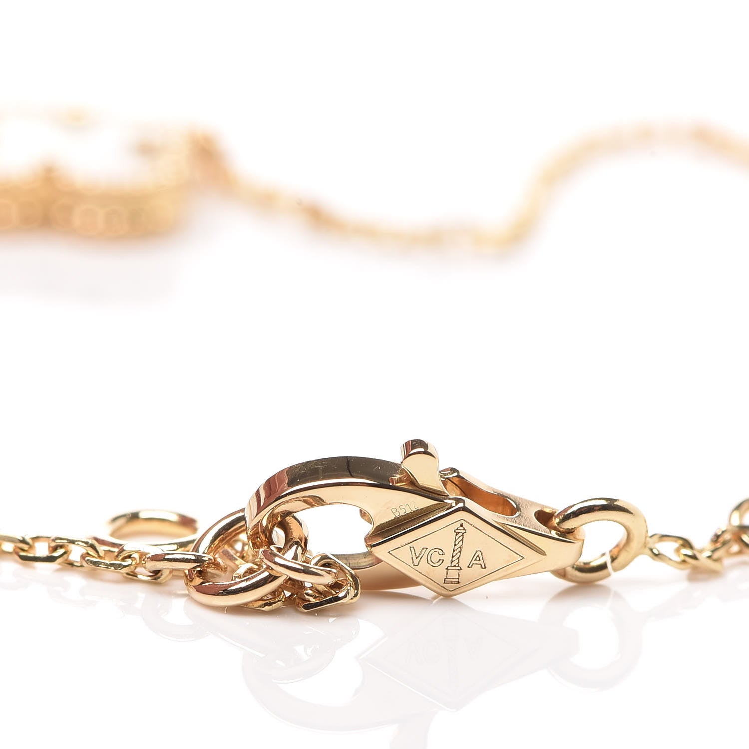 Van Cleef & Arpels 18K Yellow Gold Mother of Pearl Sweet Alhambra Bracelet 5 of 6