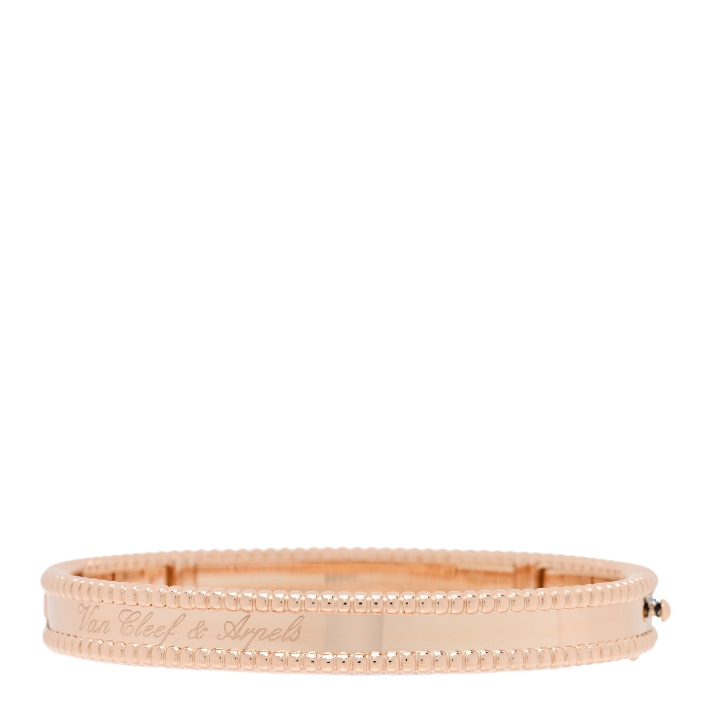 18K Rose Gold Perlee Signature Bangle Bracelet M