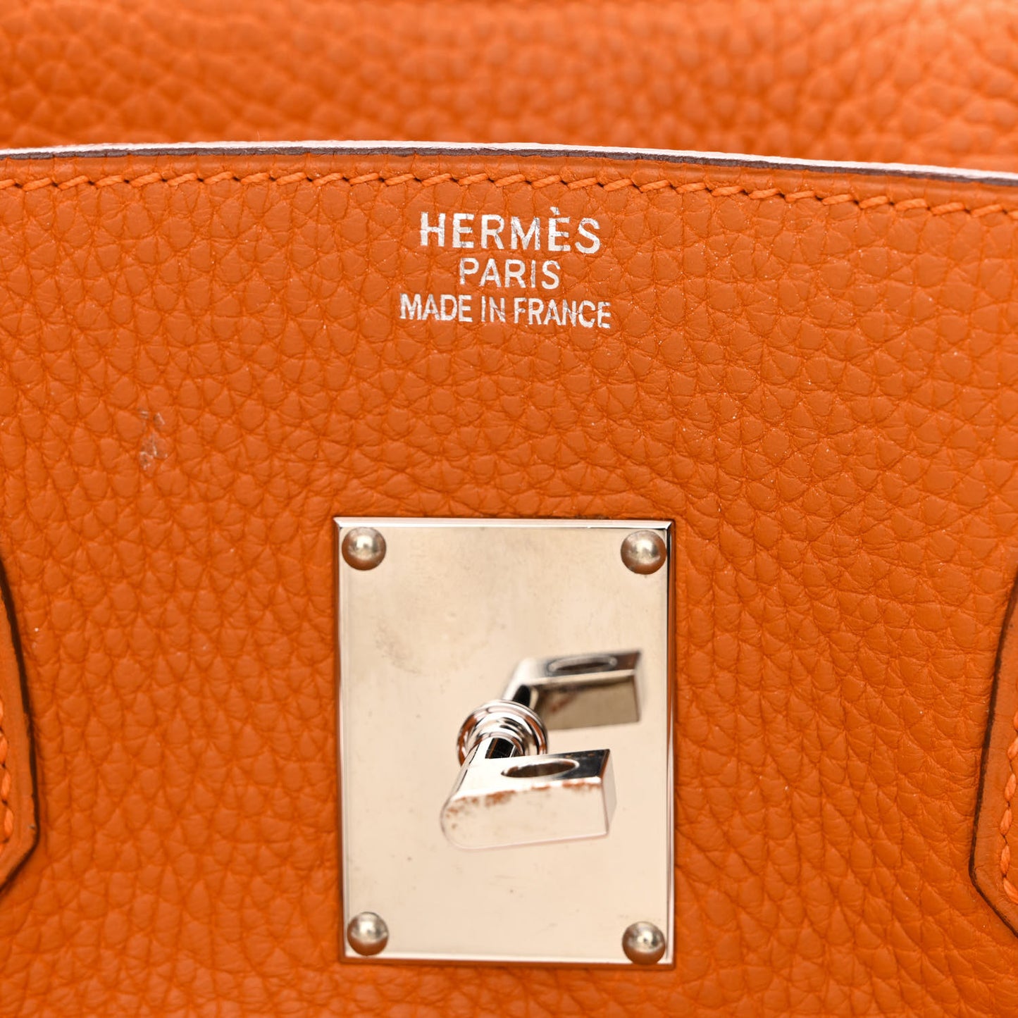 Taurillon Clemence JPG Birkin 42 Orange