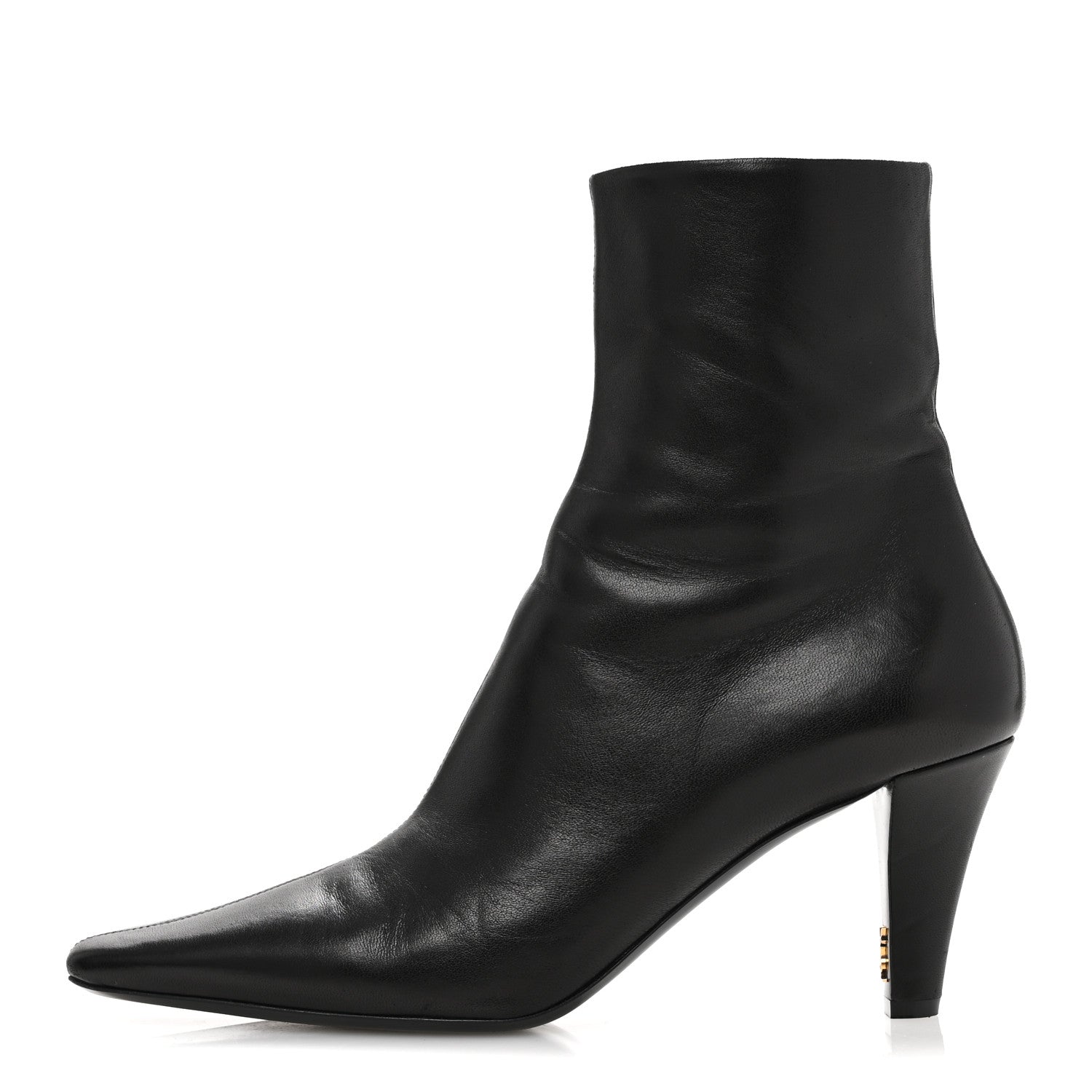 Saint Laurent Nappa Jill 75 Ankle Booties 40 Black 1 of 9