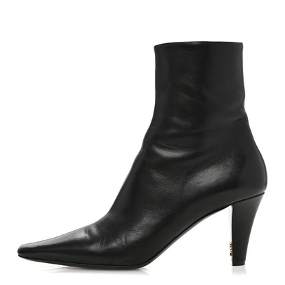 Saint Laurent Nappa Jill 75 Ankle Booties 40 Black 1 of 9