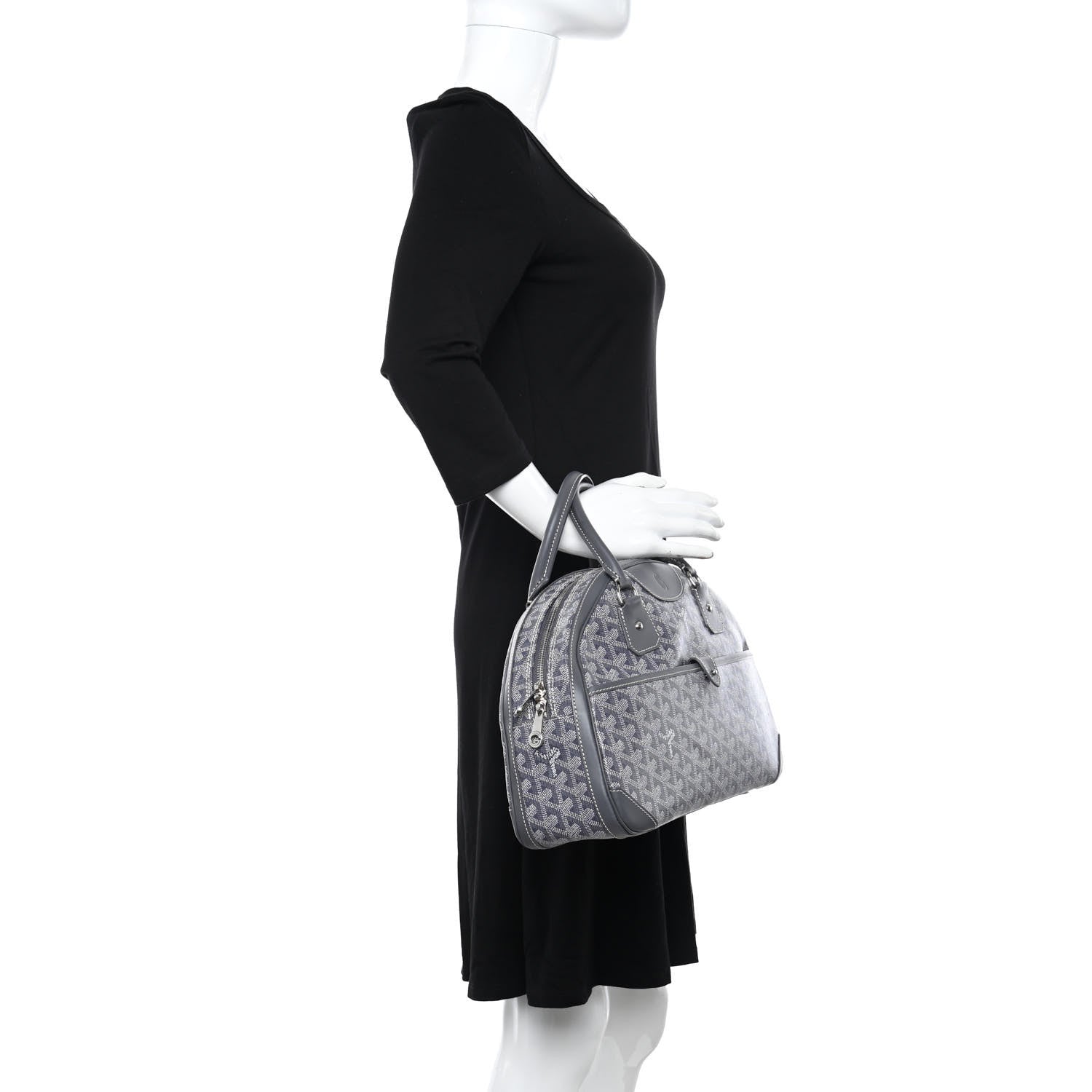 Goyard Goyardine Saint Jeanne MM Bowler Grey 2 of 7