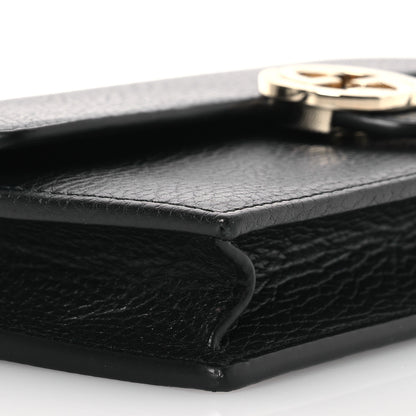 Gucci Dollar Calfskin Interlocking G Chain Wallet Black 10 of 13