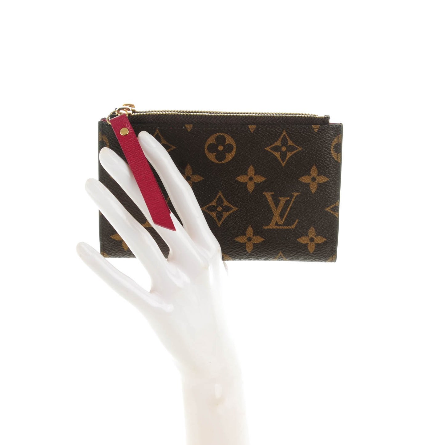 Monogram Adele Compact Wallet Fuchsia