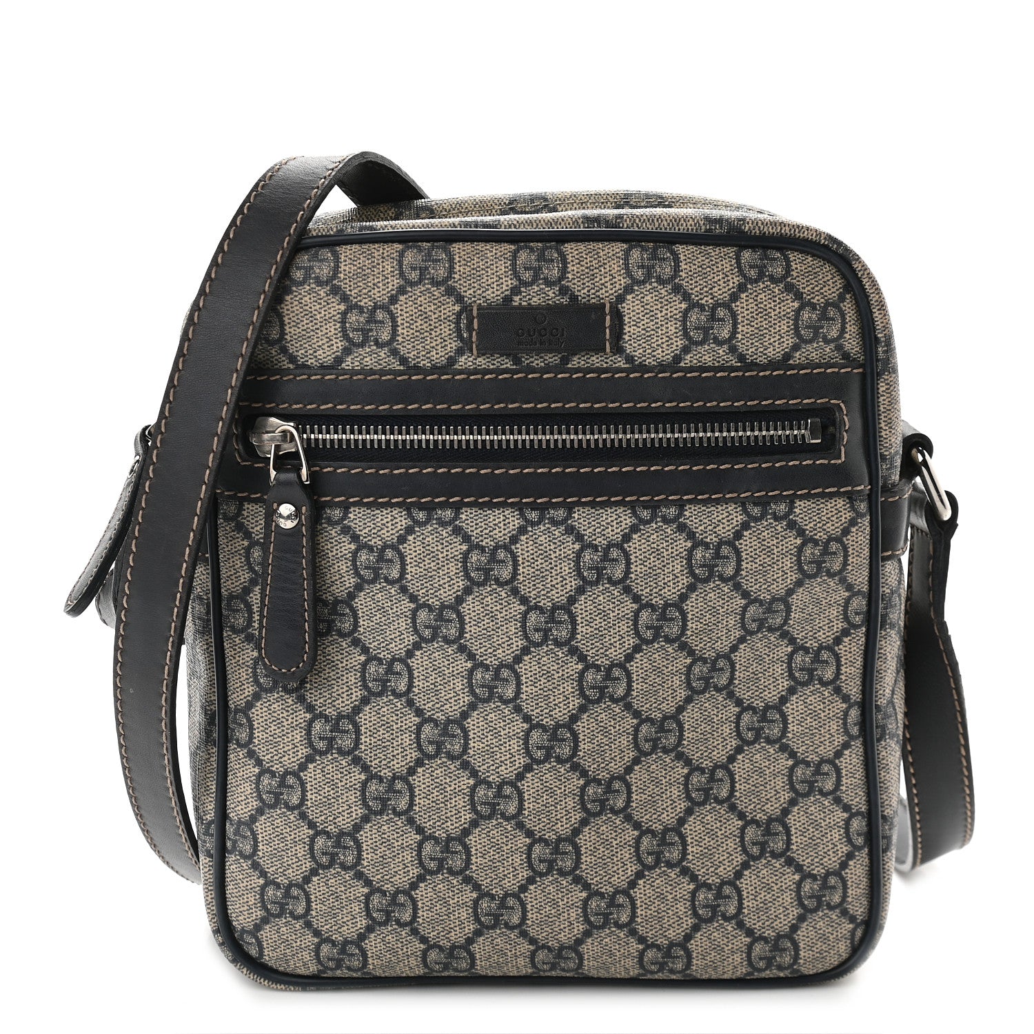 Gucci GG Plus Monogram Messenger Bag Navy 1 of 9