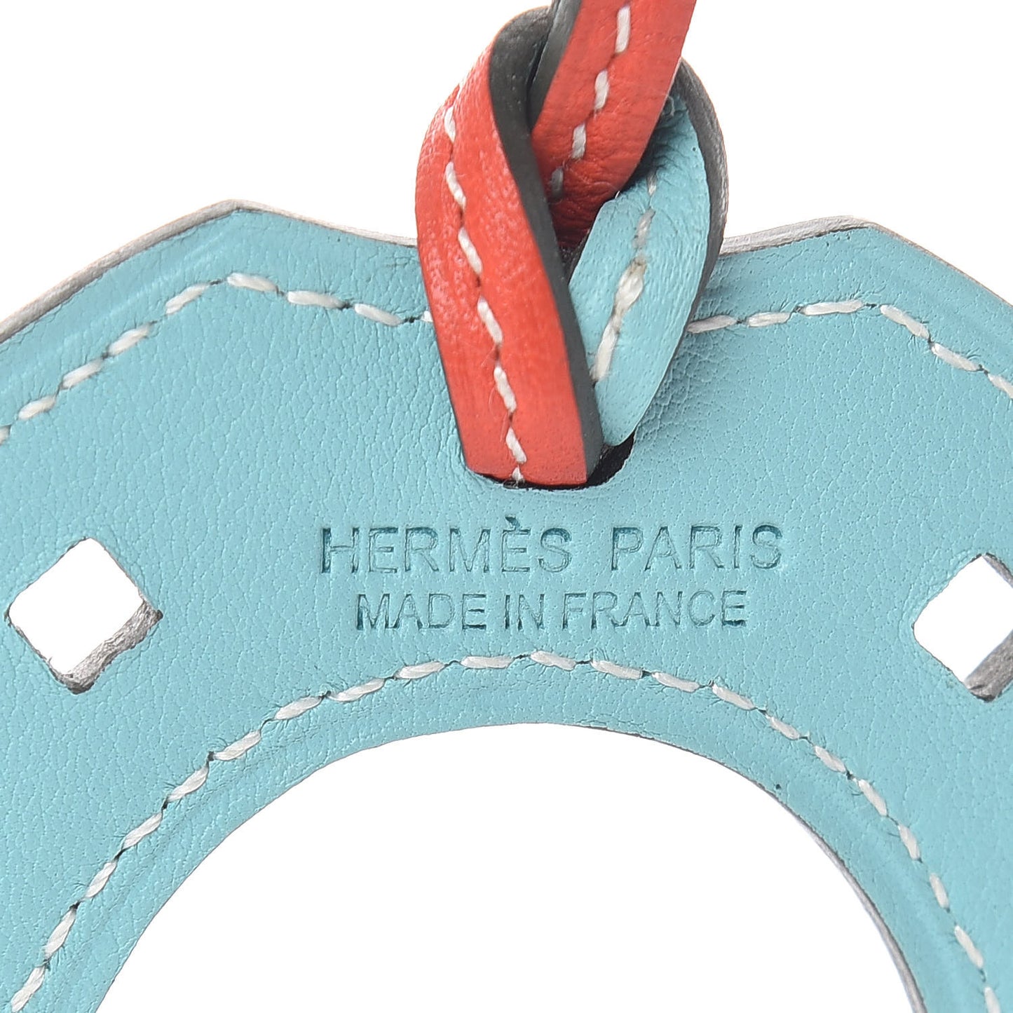 Swift Paddock Horseshoe Bag Charm Capucine Bleu Atoll