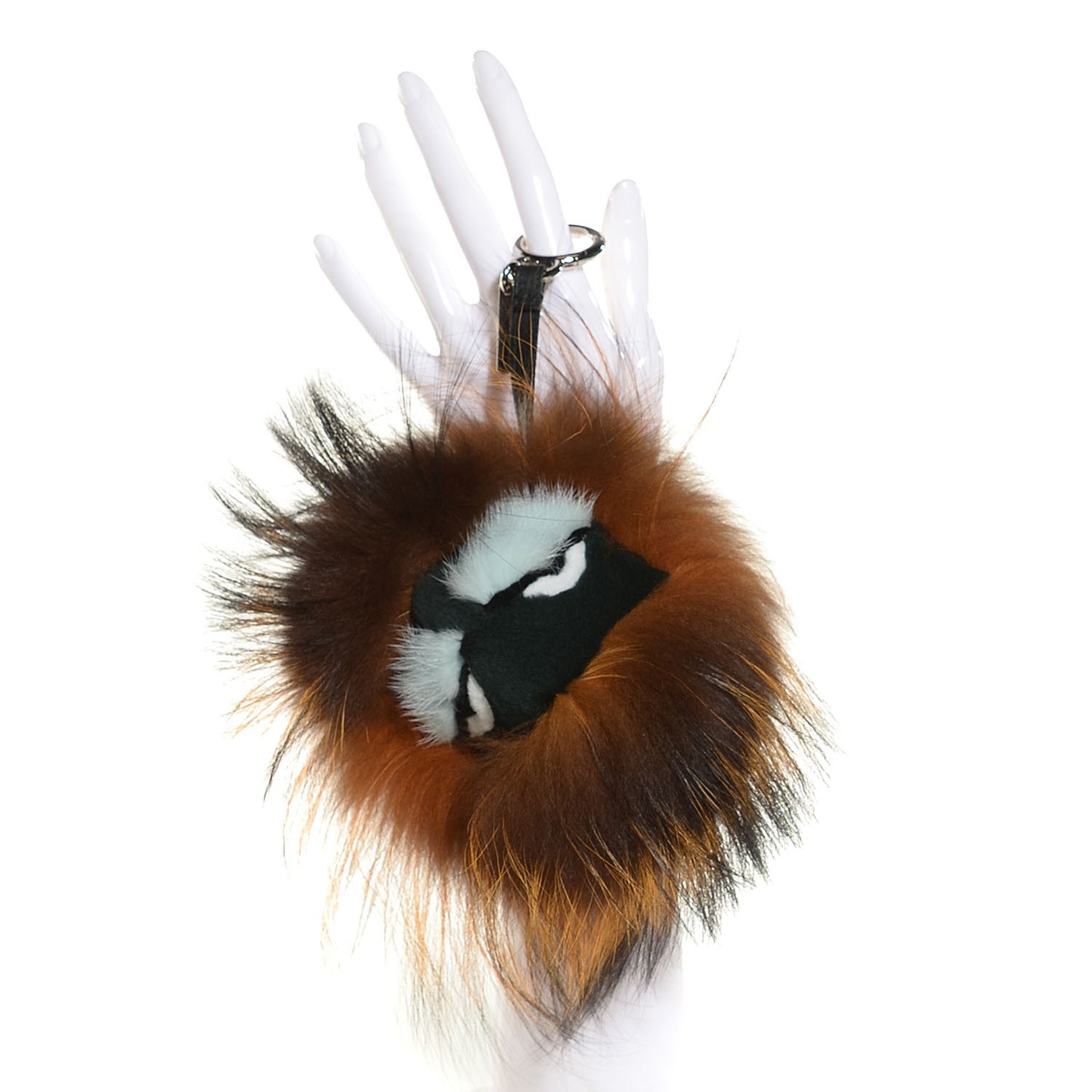 Fox Mink Rabbit Fur Vitello Flamingo Kooky Monster Bag Bug Charm Zucca Multicolor Black