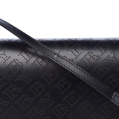 Burberry Calfskin Perforated Logo Hampshire Crossbody Black 9 of 9