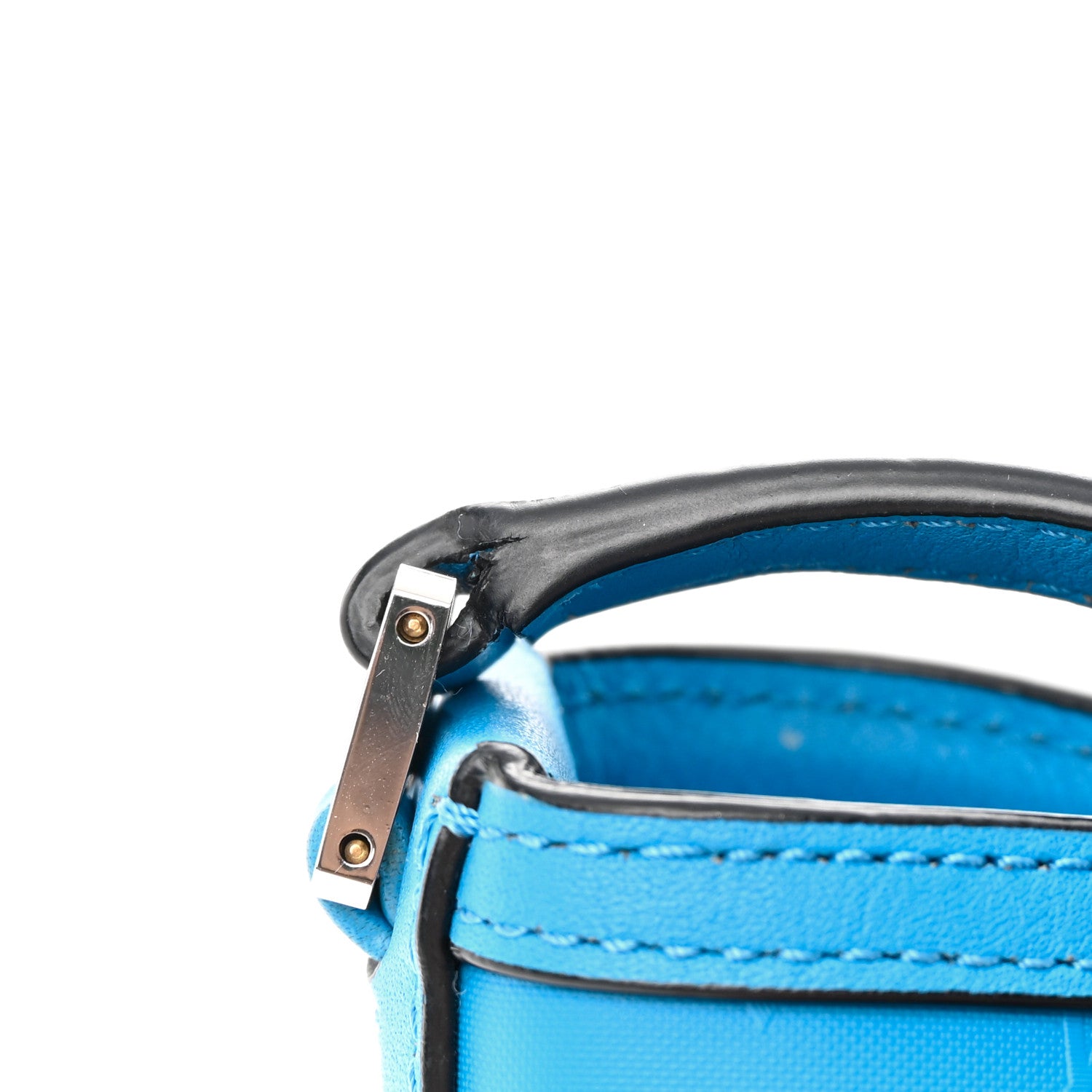 MCM Odeon Studded Mini Claudia Hobo Tile Blue 12 of 14