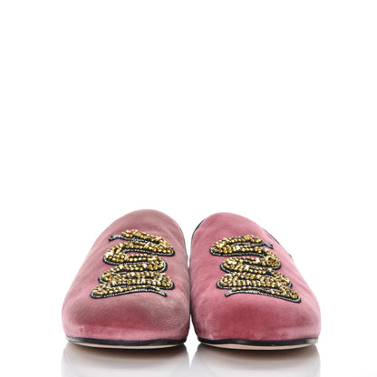 Gucci Velvet Silk Embellished Platform Detachable Slide 38 Tibet Red 8 of 19