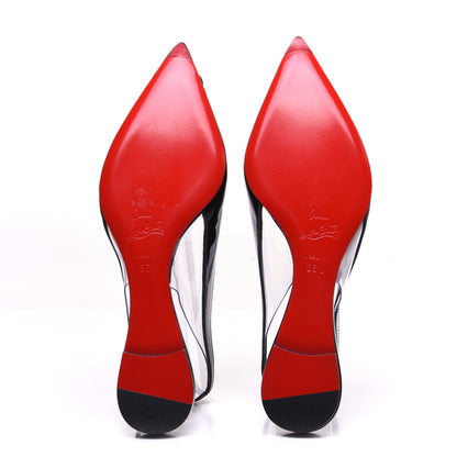 Christian Louboutin Patent PVC V Dec Flat 36.5 Black 9 of 10