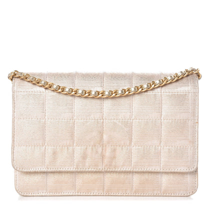 Chanel Nylon Travel Wallet On Chain WOC Metallic Gold 1 of 11