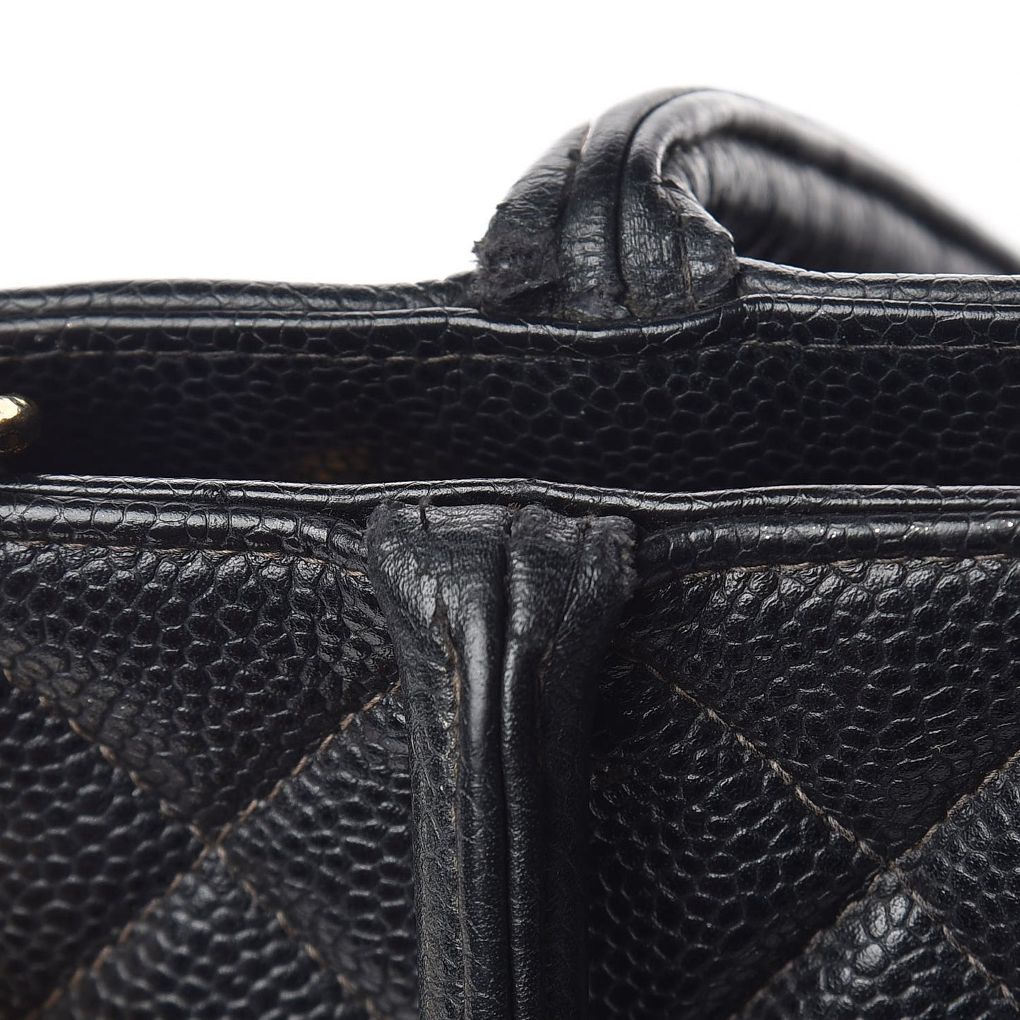 Caviar Quilted Medallion Tote Black