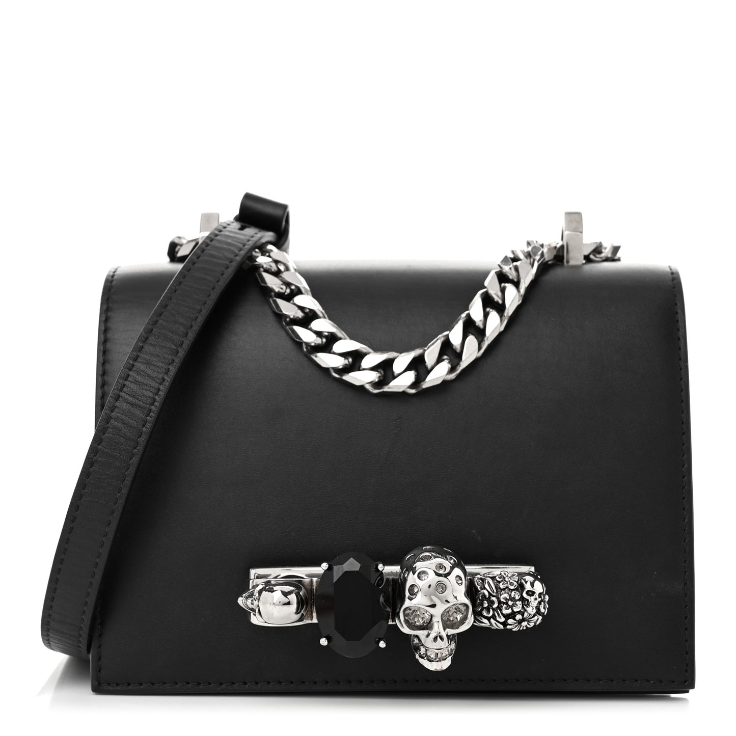 Calfskin Knuckle Crossbody Black