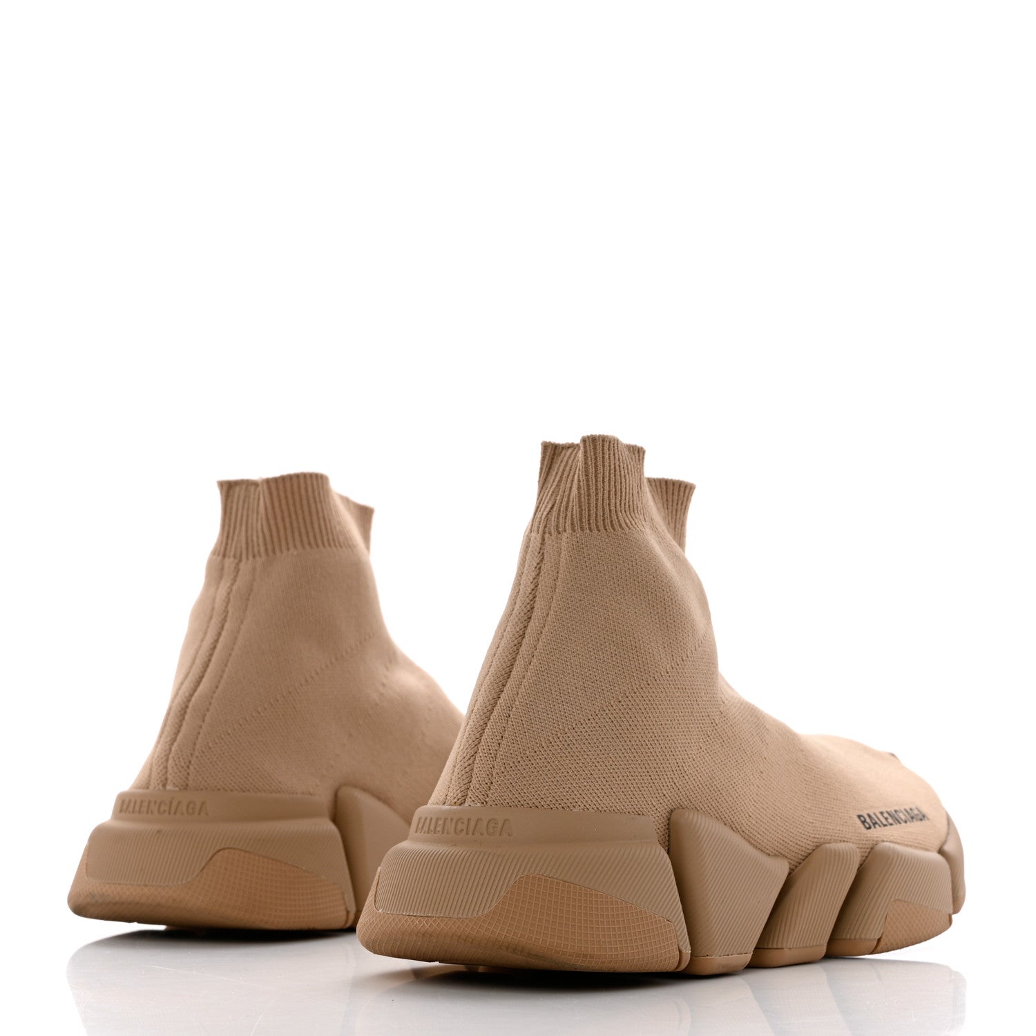Balenciaga Technical 3D Recycled Knit Womens Speed 2.0 Sneakers 39 Monocolor Beige 4 of 10