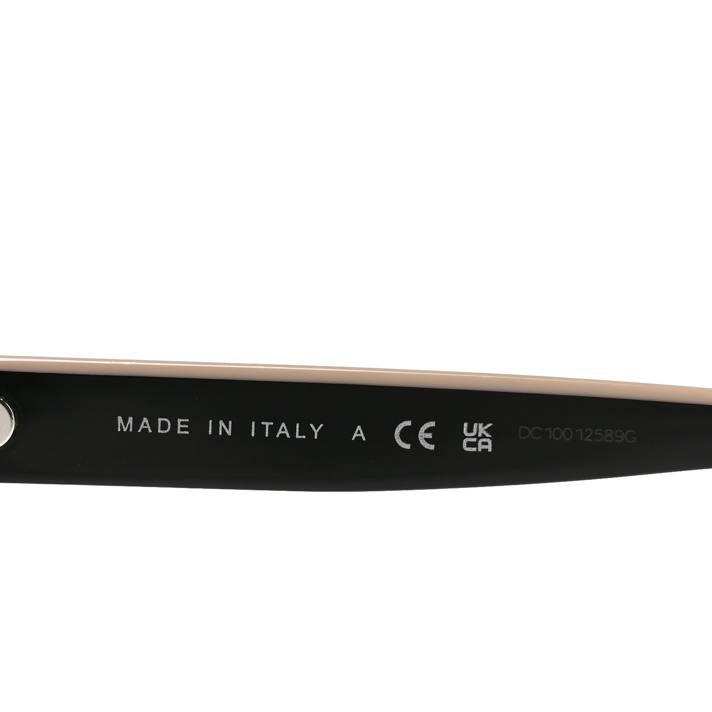 Acetate Logo Square Sunglasses 5417 Black Beige