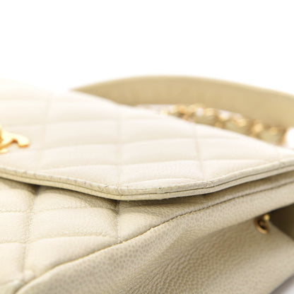 Chanel Caviar Quilted Medium Single Flap Ivory 9 of 14