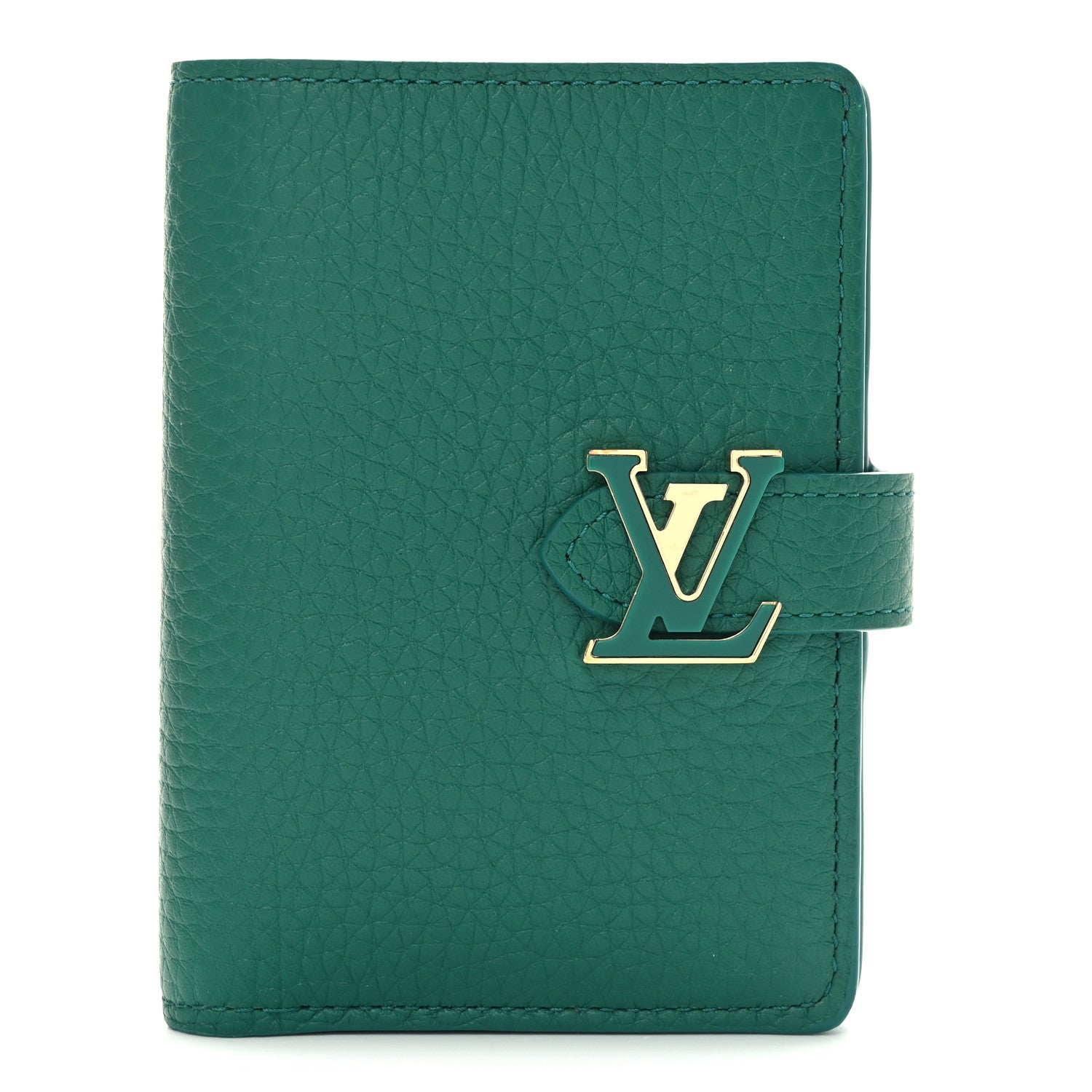 Louis Vuitton Taurillon Capucines Vertical Compact Wallet Green 1 of 7