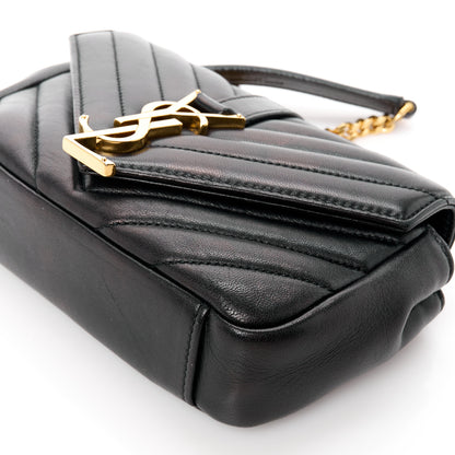 Saint Laurent Sheepskin Matelasse Chevron Monogram Classic Baby Chain Bag Black 11 of 11