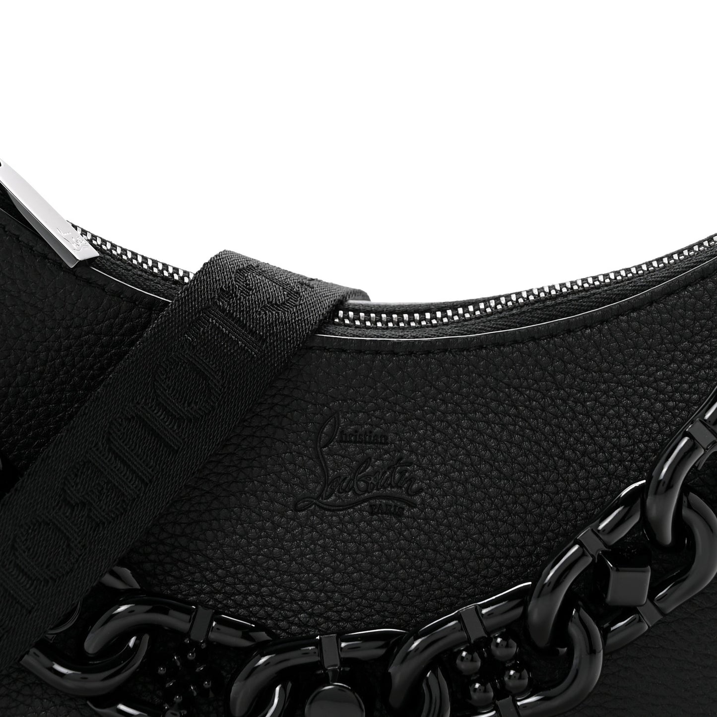 Calfskin Mini Loubila Chain Shoulder Bag Black Black