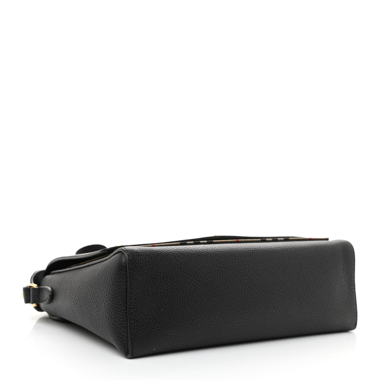 Grainy Calfskin Vintage Check Note Crossbody Bag Black