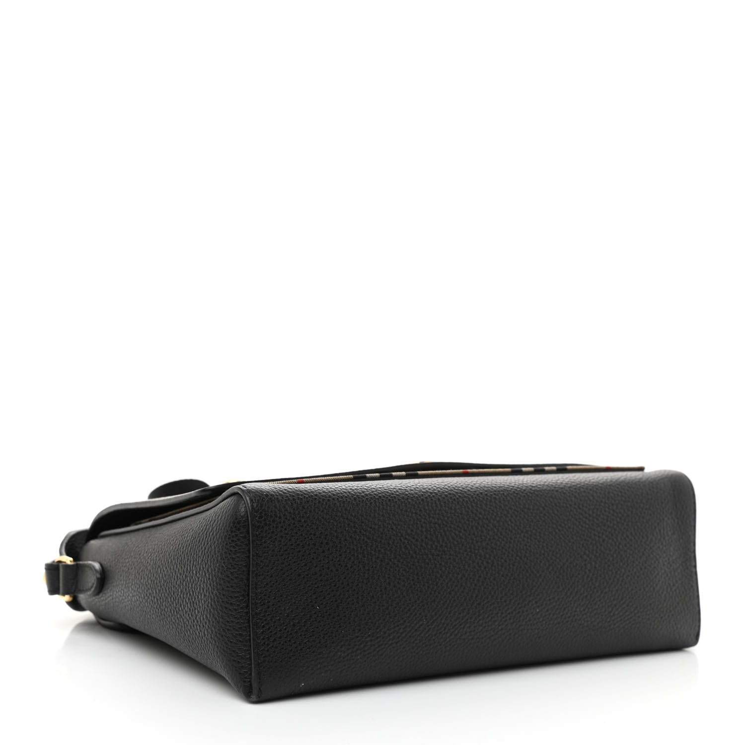 Burberry Grainy Calfskin Vintage Check Note Crossbody Bag Black 4 of 12