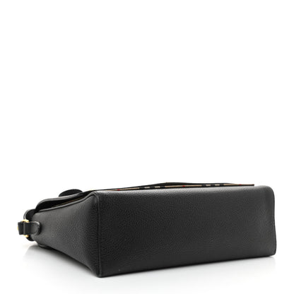 Burberry Grainy Calfskin Vintage Check Note Crossbody Bag Black 4 of 12