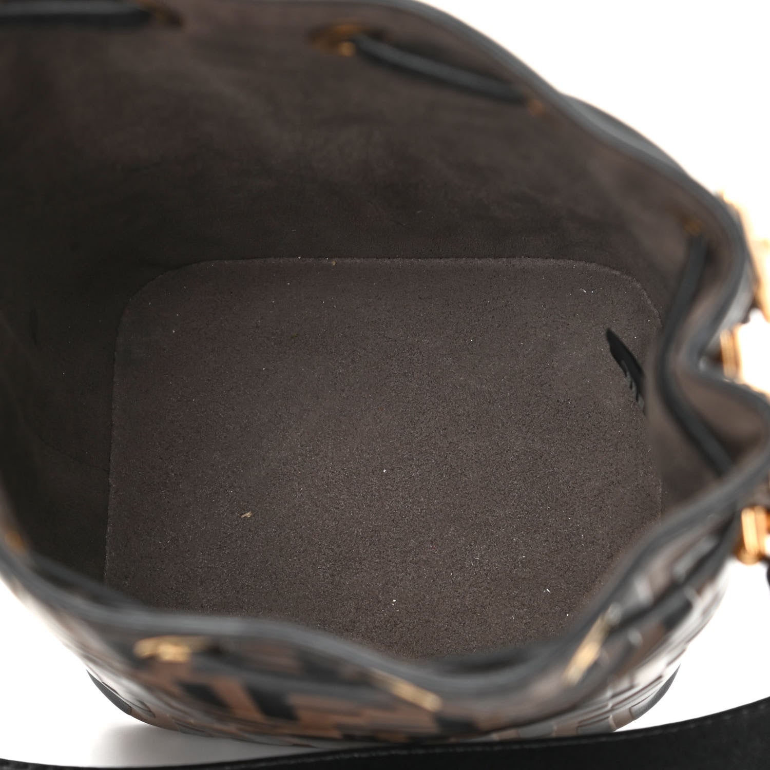 Fendi Vitello Liberty F is Fendi Bi-Color FF 1974 Embossed Mini Mon Tresor Bucket Bag Maya Black 5 of 14