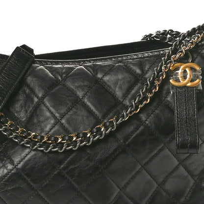 Chanel Aged Calfskin Quilted Large Gabrielle Hobo Black 8 of 11