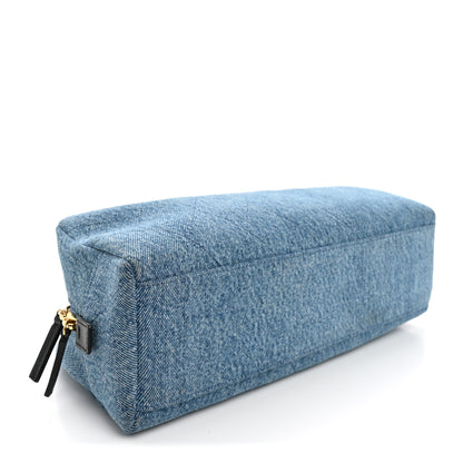 Chanel Denim Quilted Eyes On You Bowling Bag Blue 4 of 11