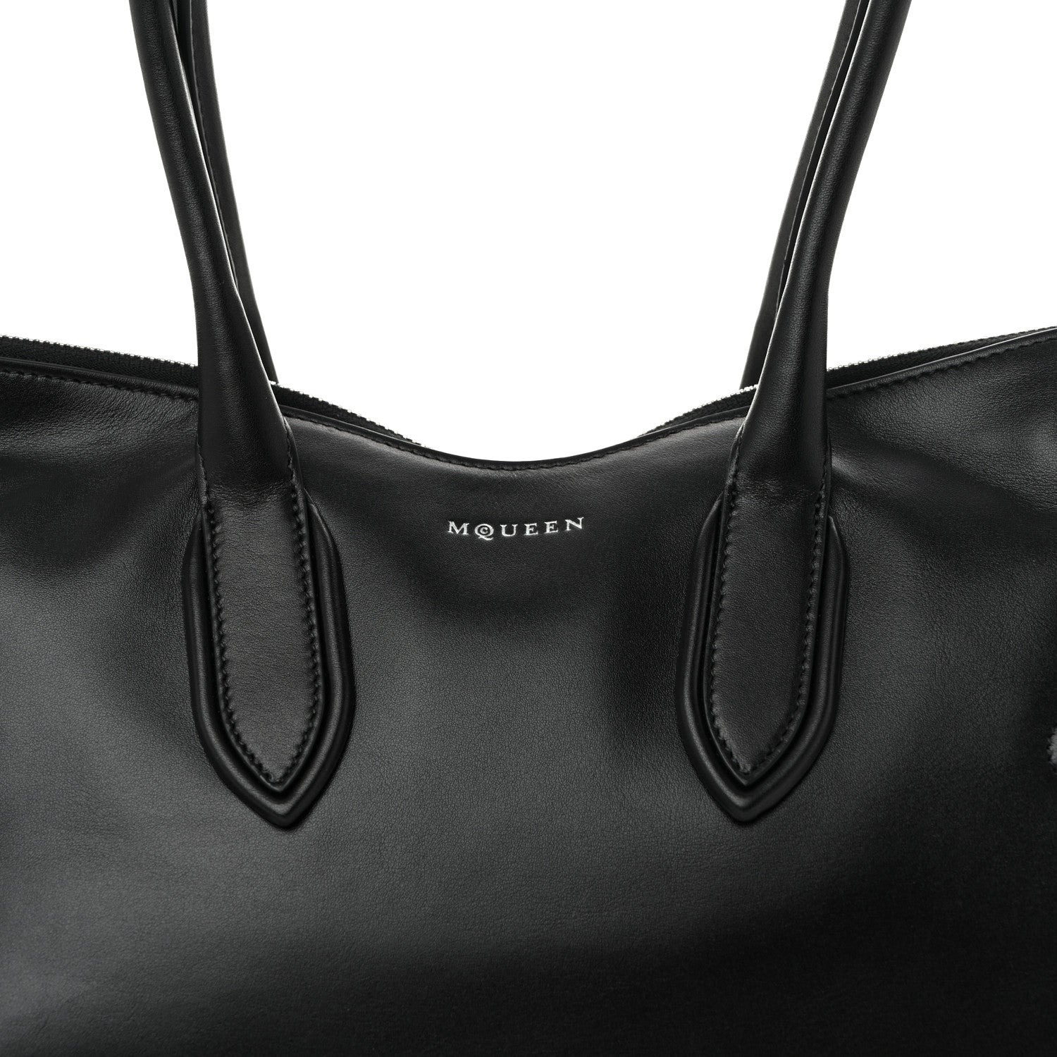 Alexander McQueen Calfskin The Manta Bag Black 7 of 9