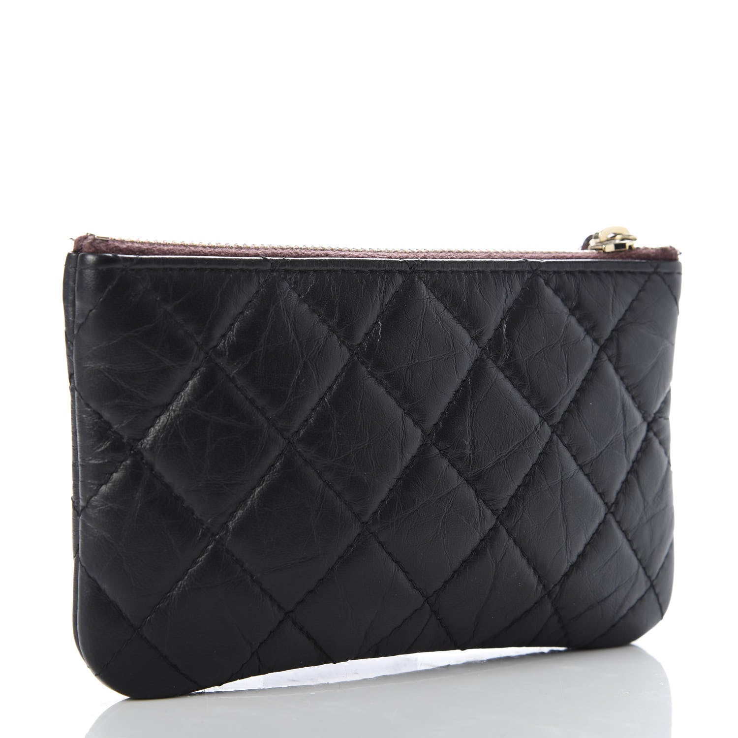 Chanel Aged Calfskin Quilted Reissue Cosmetic Case Black 3 of 7