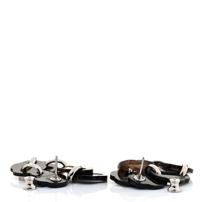 Hermes Buffalo Horn Palladium Mousqueton Earrings 3 of 3
