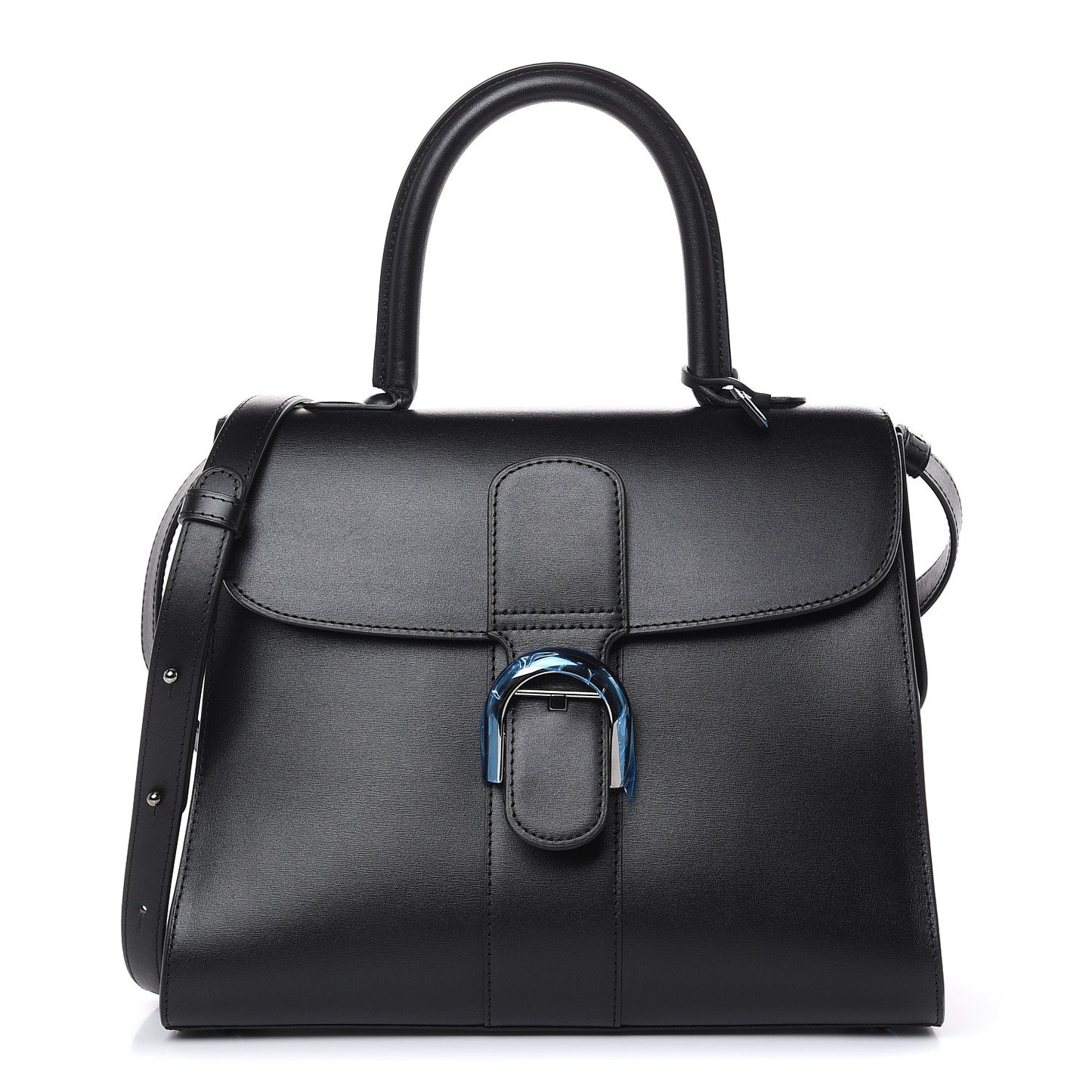 Box Calfskin MM Brillant Satchel Black