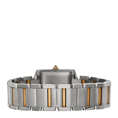 Cartier Stainless Steel 18K Yellow Gold 28mm Tank Francaise Automatic Watch 3 of 4