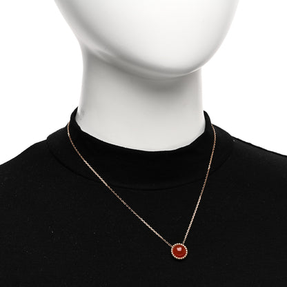 Van Cleef & Arpels 18K Rose Gold Carnelian Perlee Couleurs Pendant Necklace 2 of 6