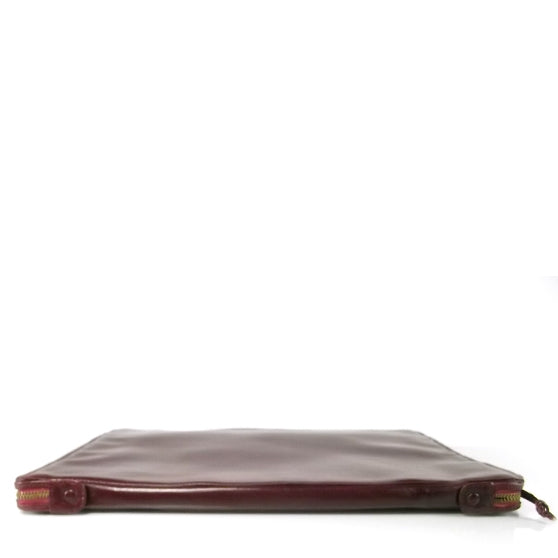 Bottega Veneta Vintage Leather Portfolio Dark Red 4 of 7